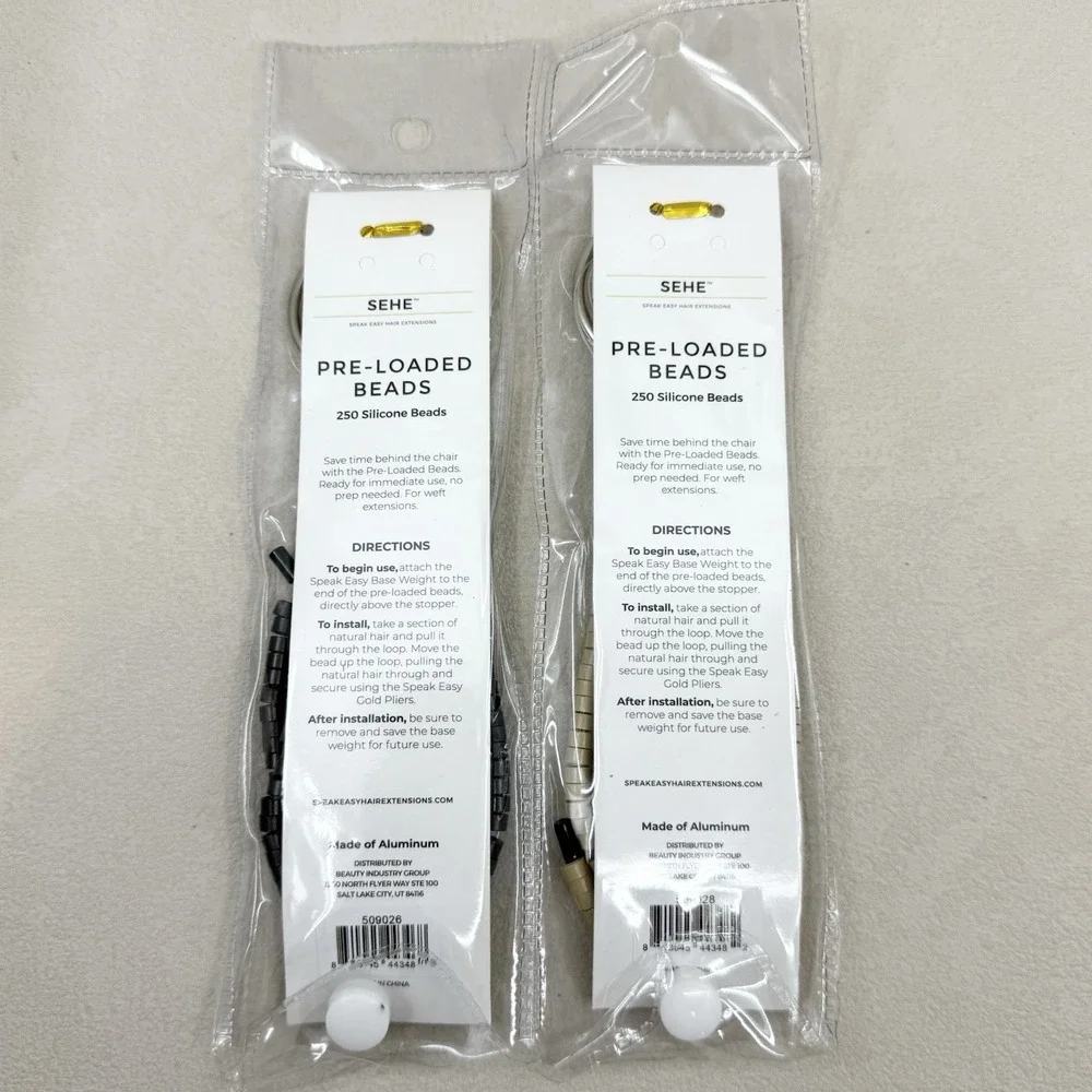 SEHE Hair Extensions Pre Loaded Beads Brown And Blonde 4 Pack 1000 Silicone Bead